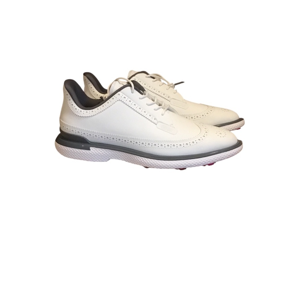 NEW G/FORE Galivan2R Long Wing White Oxford Golf Shoes 10.5